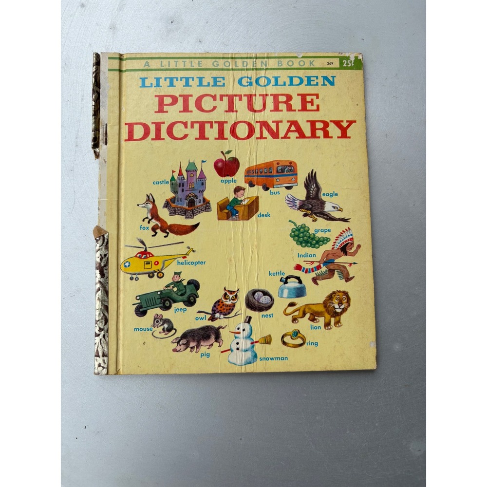 Vintage 1959 Little Golden Book Picture Dictionary Nancy Fielding Hulick 369